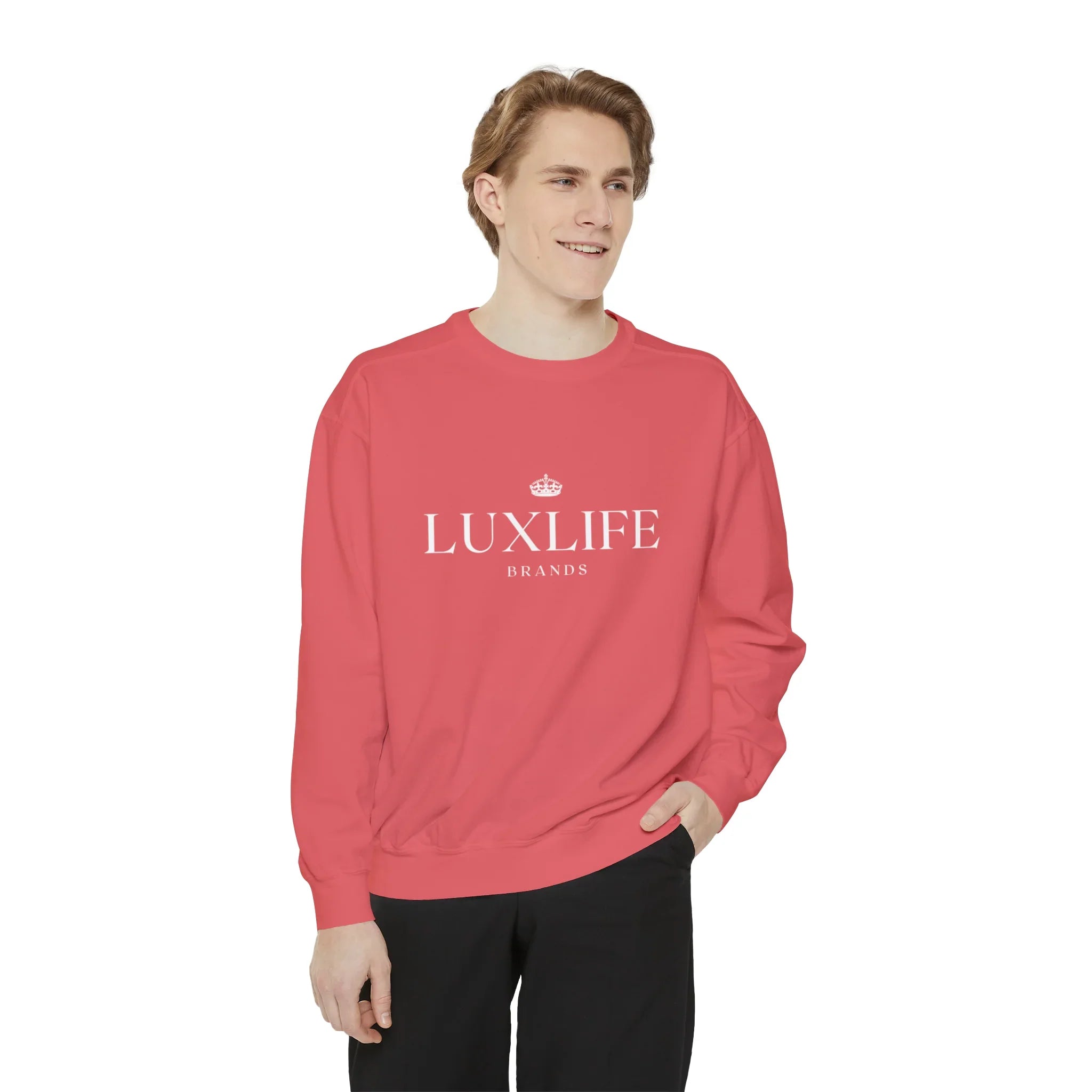 Luxlife Brands Garment-Dyed Sweatshirt Printify