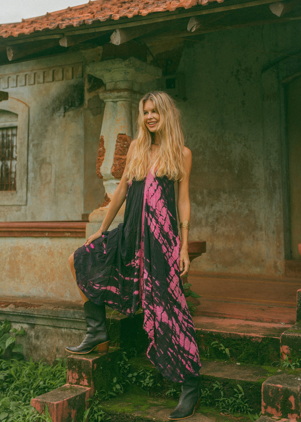 Sun Child Classic Silk Dress - Vinyl