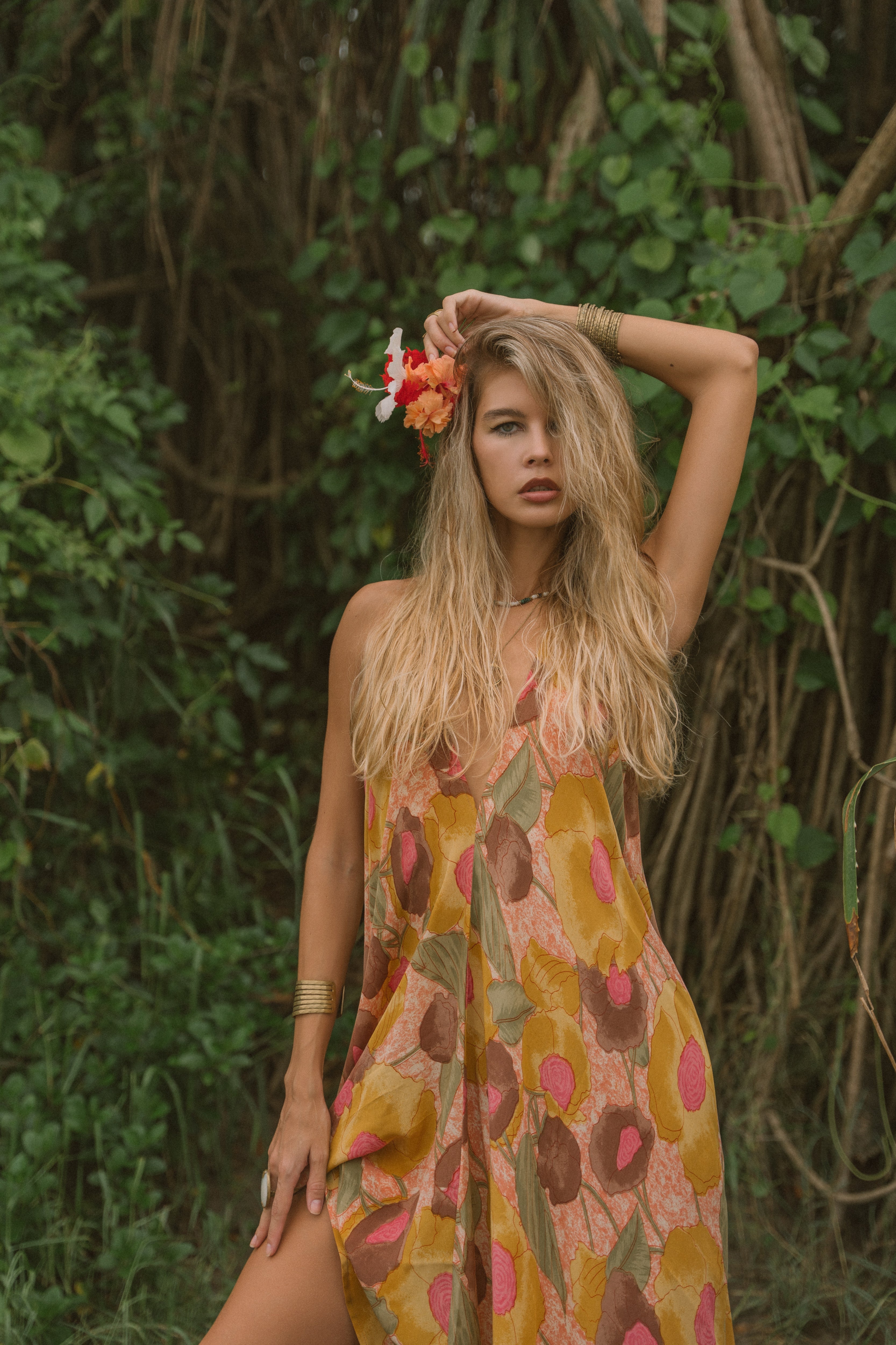 Sun Child Classic Silk Dress - Passionfruit Sun Child