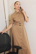 LUCKY ME WOVEN MIDI DRESS Flying Tomato