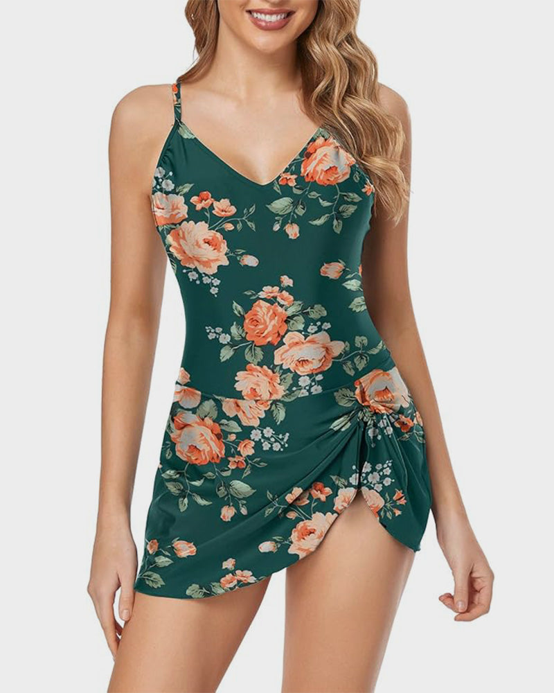 Women's Tummy Control Slim Fit Plus Size One Piece Swimsuit SheCurve