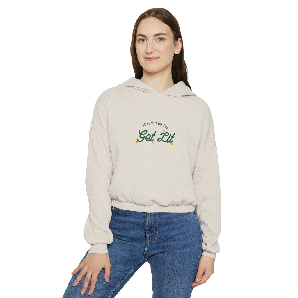 Women's Get Lit Cinched Bottom Hoodie Printify