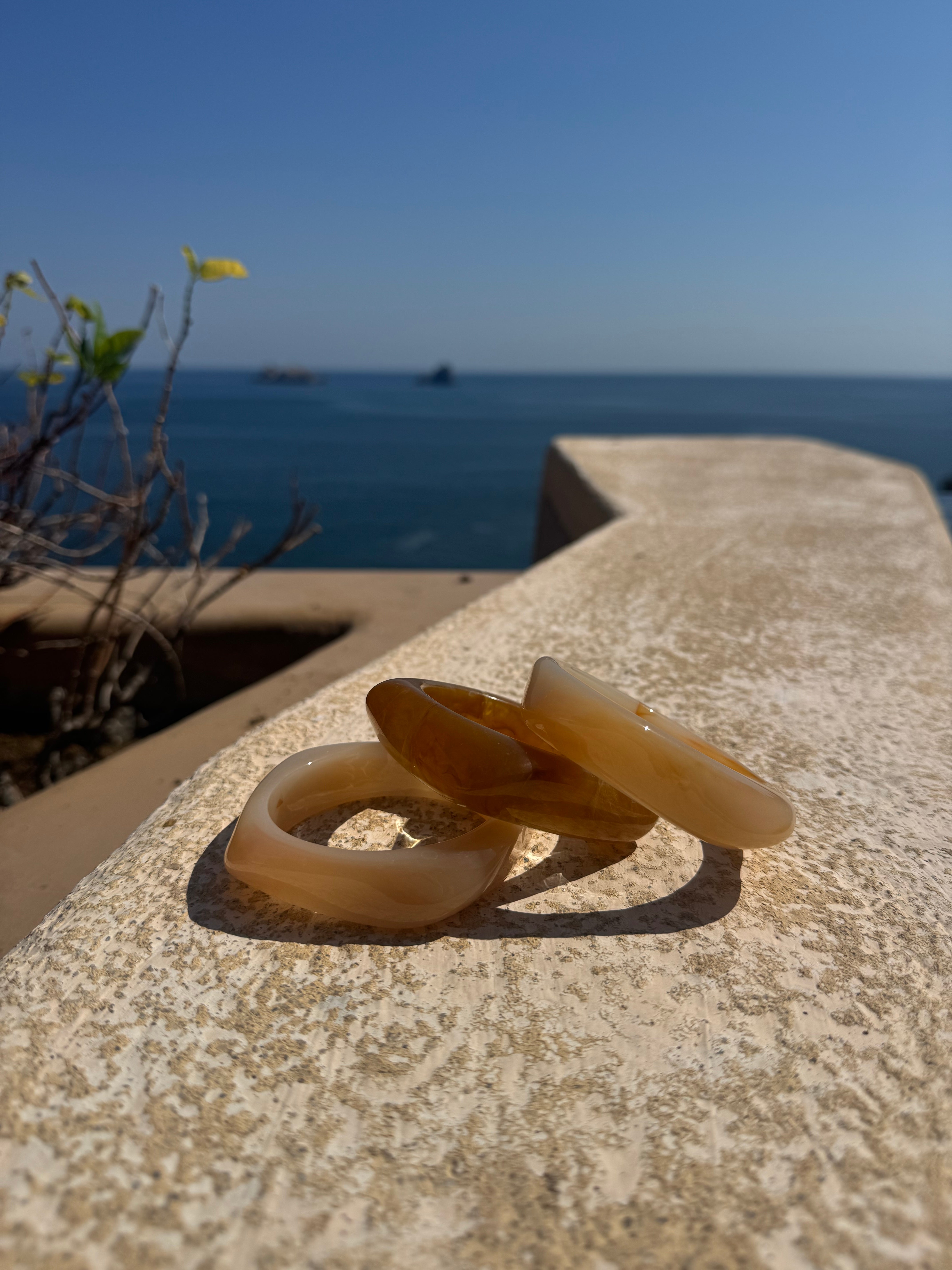 Beige Acrylic Bangle