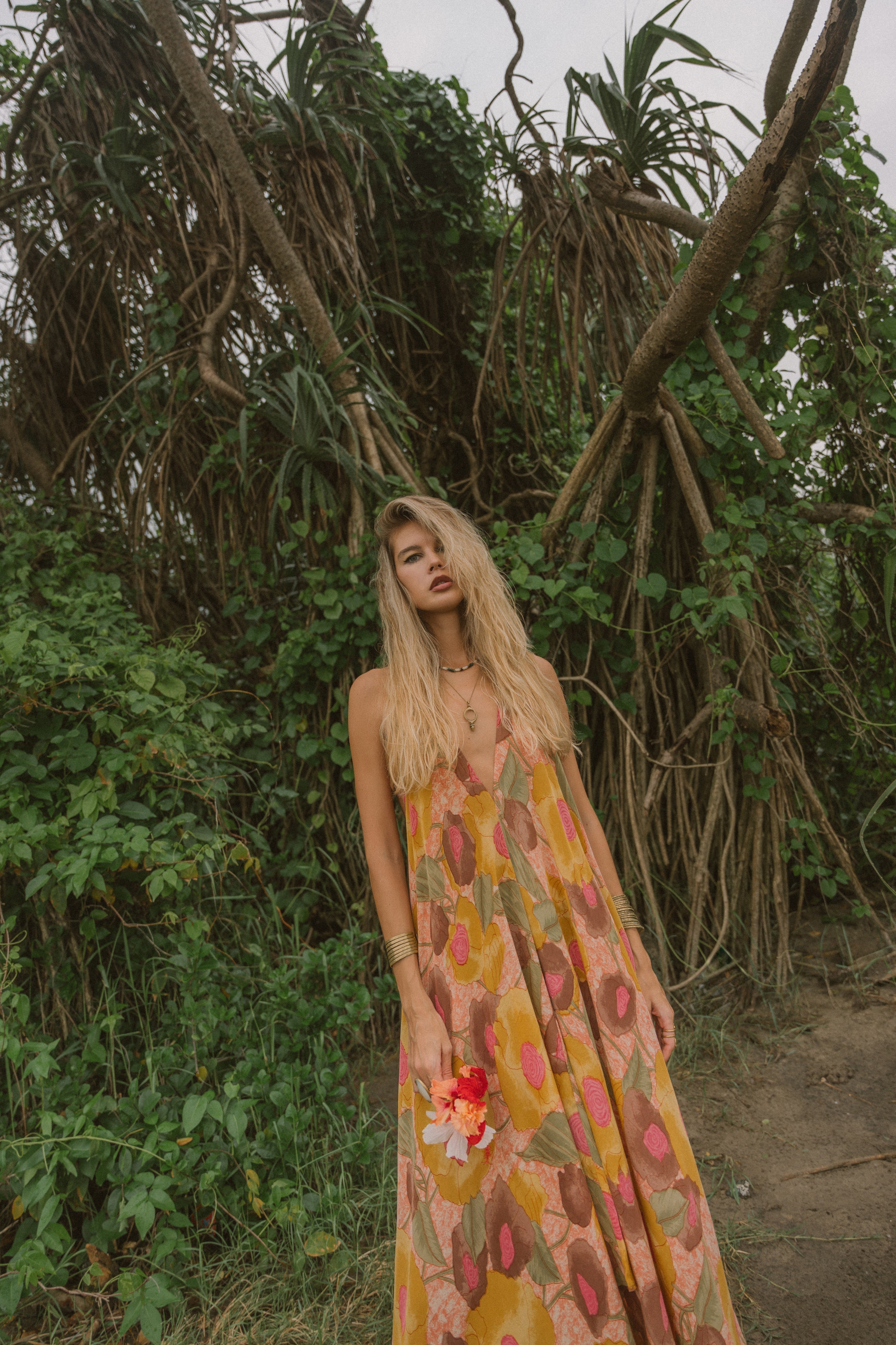 Sun Child Classic Silk Dress - Passionfruit Sun Child