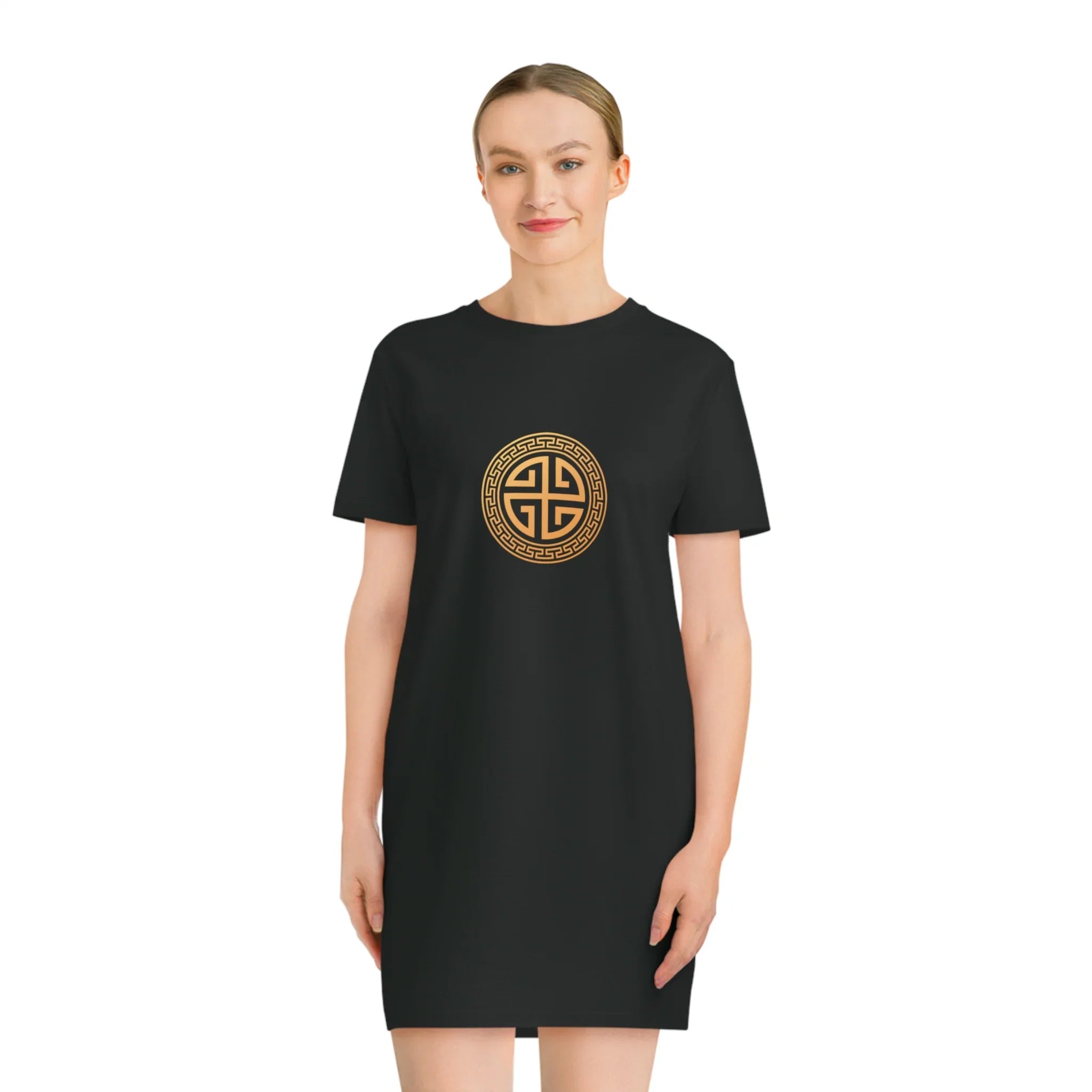 Santorini Organic Cotton Casual Dress Printify