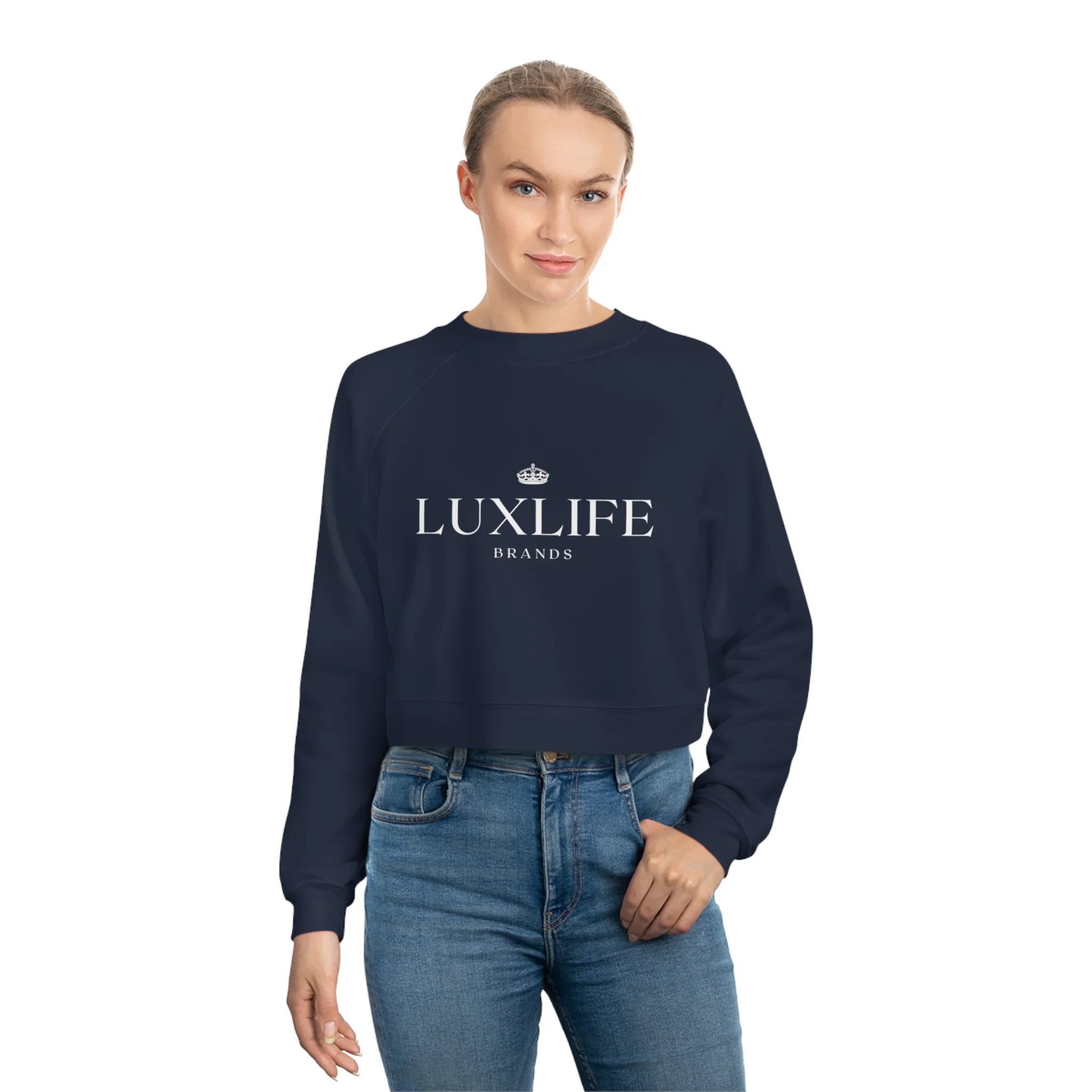 Luxlife Brands Women's Cropped Fleece Pullover Printify