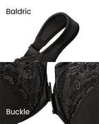 Front-Closure Underwire Print Bra SheCurve