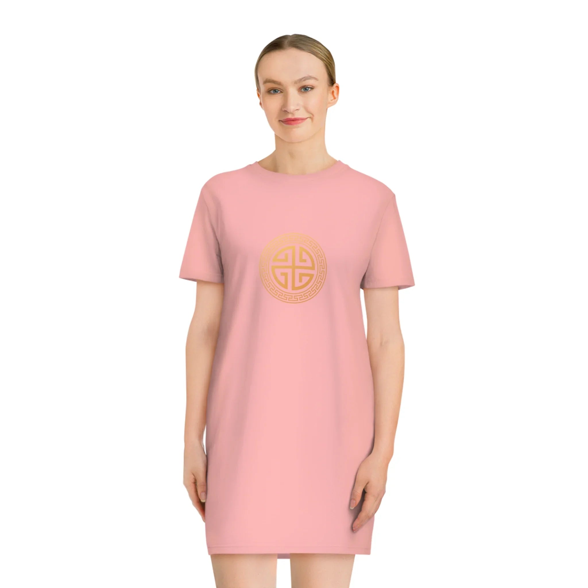 Santorini Organic Cotton Casual Dress Printify