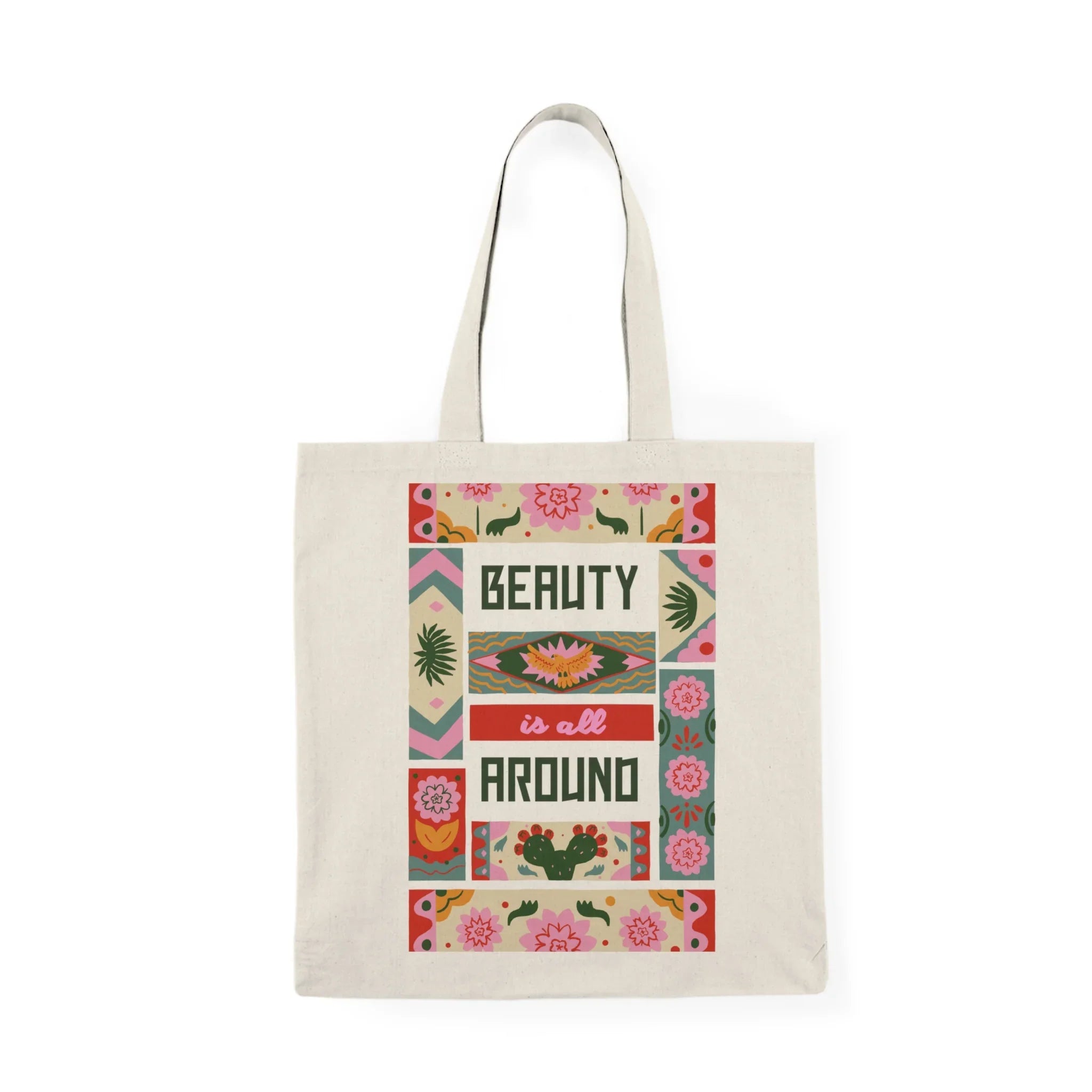 Beauty Is All Around Natural Tote Bag Printify
