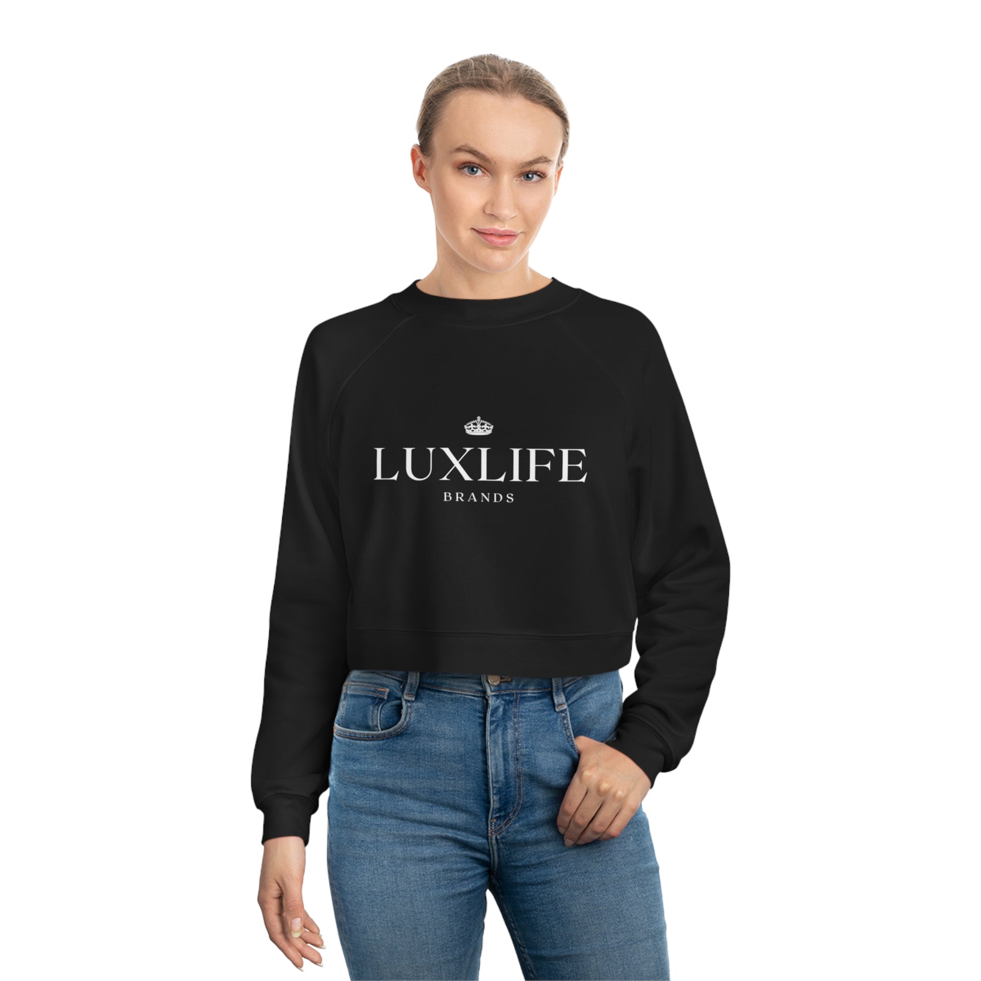 Luxlife Brands Women's Cropped Fleece Pullover Printify