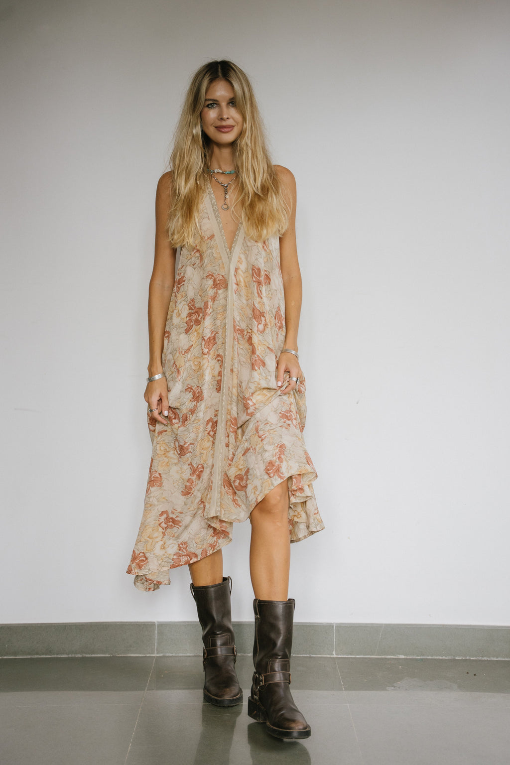 Sun Child Classic Silk Dress - Cream