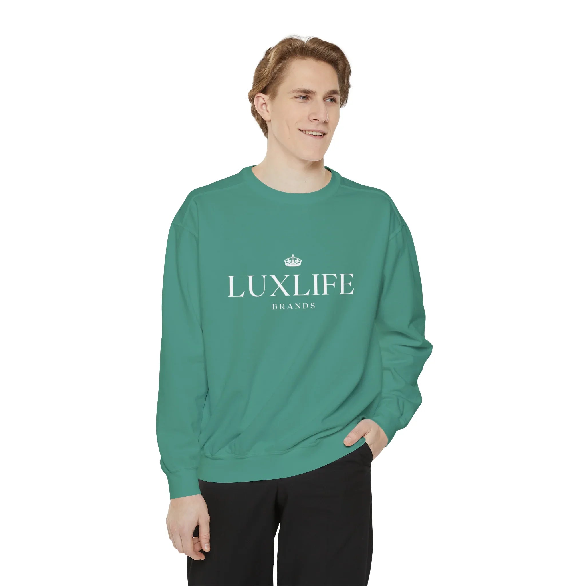 Luxlife Brands Garment-Dyed Sweatshirt Printify