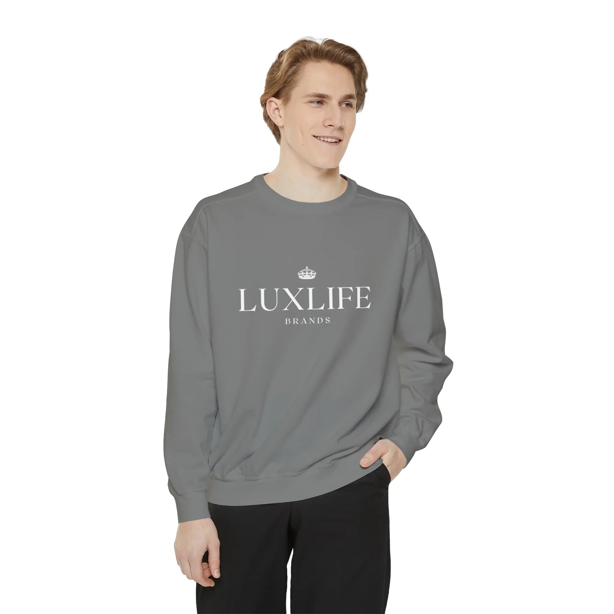 Luxlife Brands Garment-Dyed Sweatshirt Printify