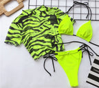 In-x Piece Swimsuit Women Neon Green Bikini Sexy Push Up Swimwear Women String Micro Bikini Set High Cut Bathing Suit Bella Mia