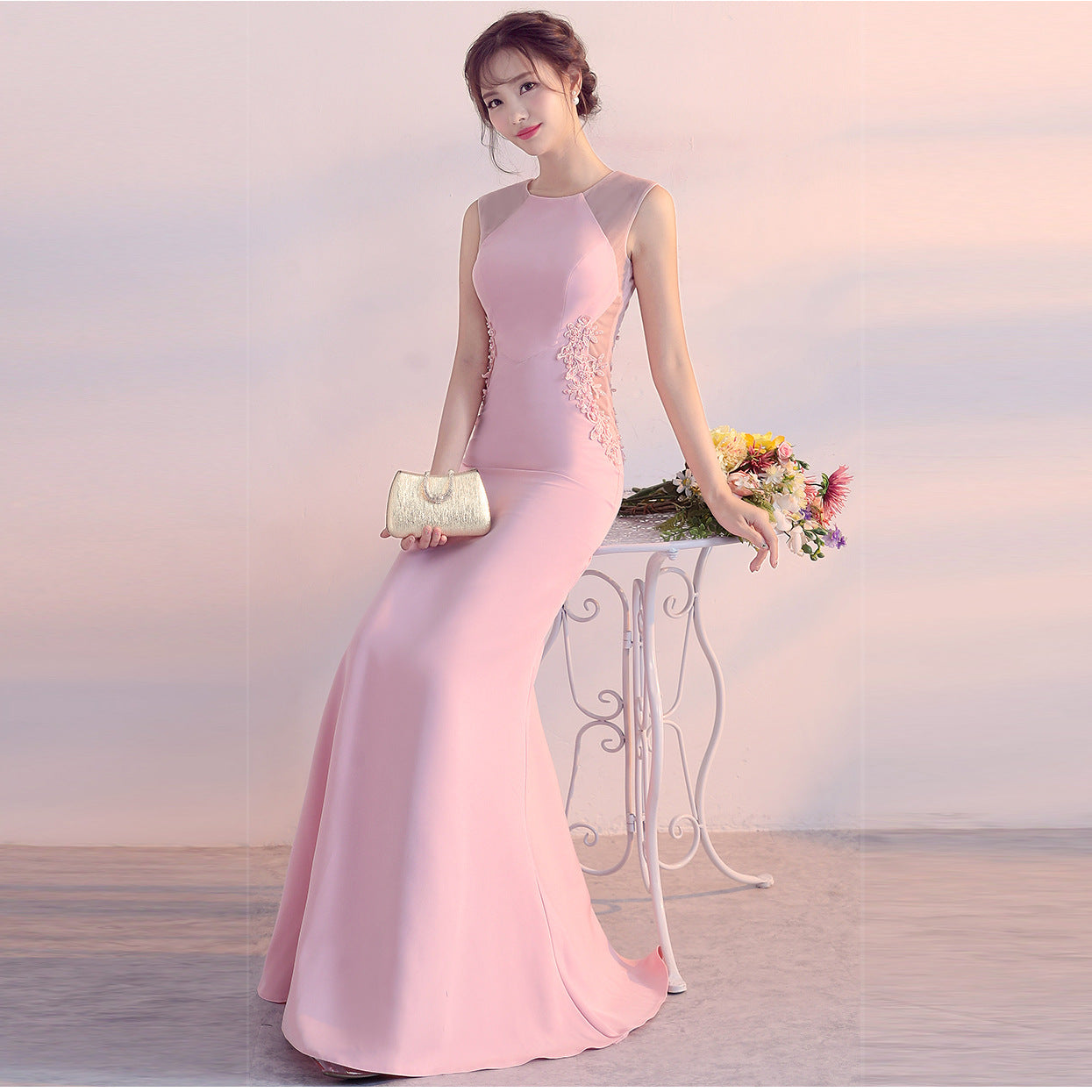 Evening Dress Women Cocktail Host Slim Fit Elegant Five Colors Party Dress Maxi Dress Bella Mia