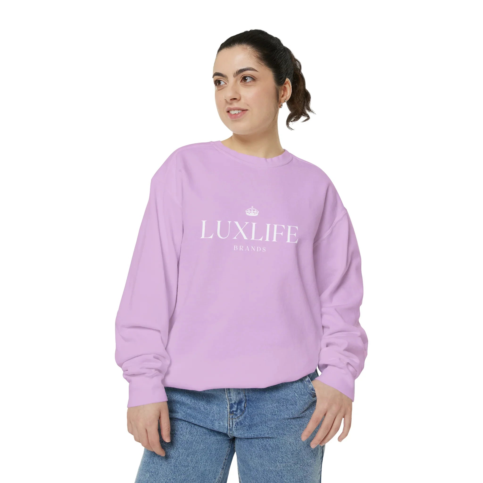 Luxlife Brands Garment-Dyed Sweatshirt Printify