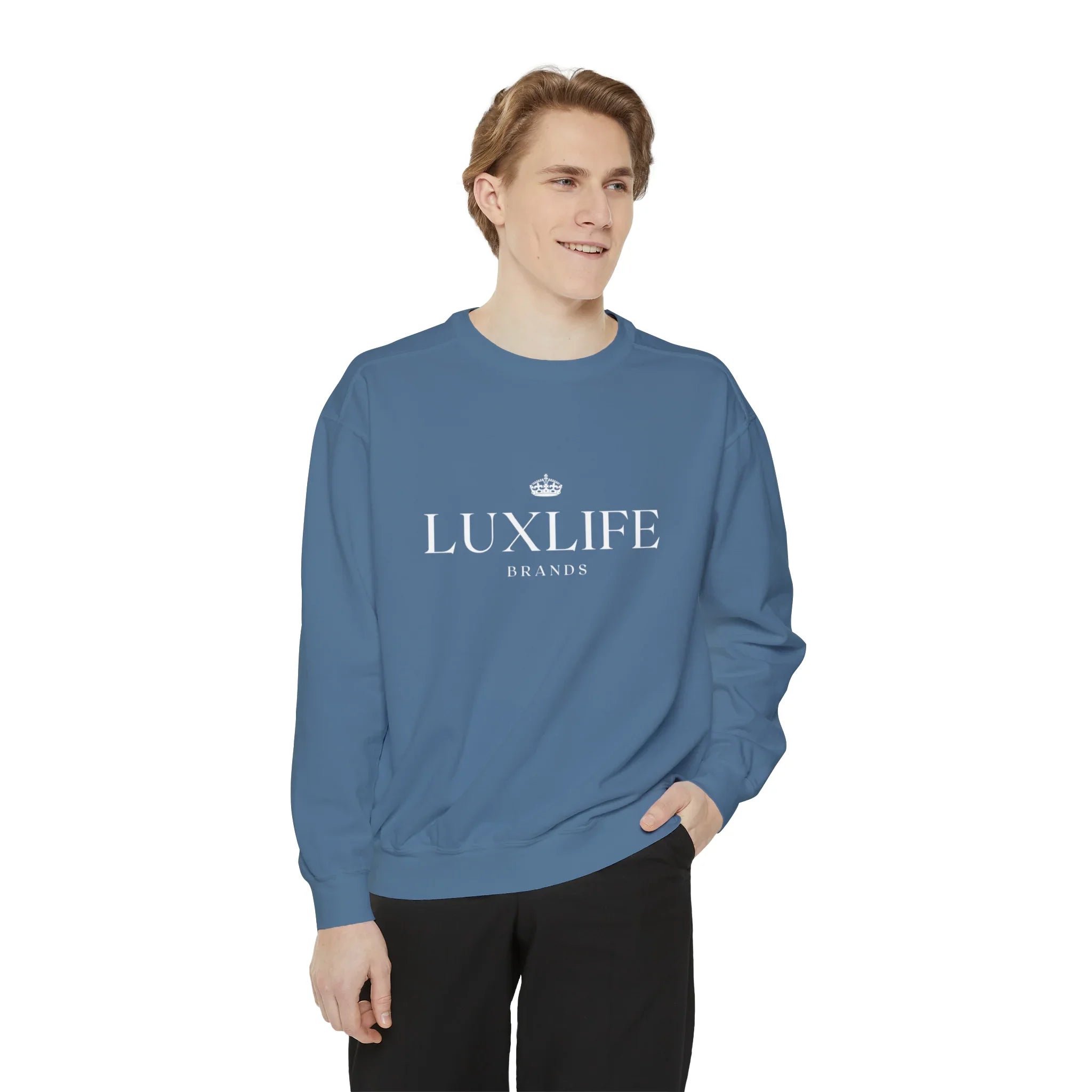 Luxlife Brands Garment-Dyed Sweatshirt Printify