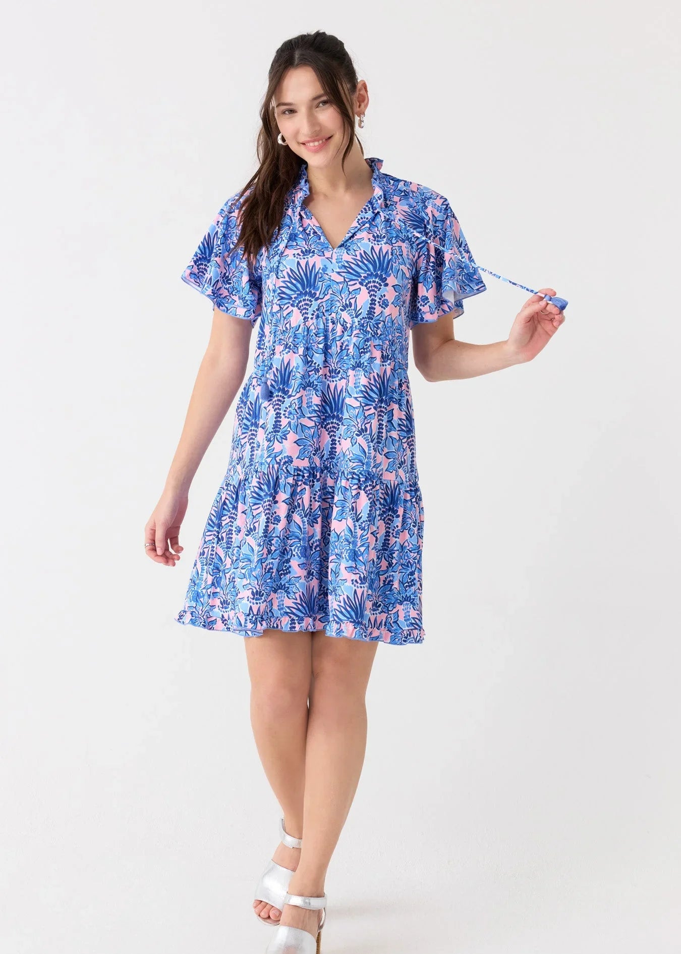 Palm Beach Short Sleeve Tiered Dress