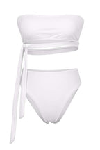 Bandeau Bikini High Wiast Set Swimsuit Women Bandage Swimwear Women Sports Bathing Off Shoulder Two Pieces Set Biquini Bella Mia