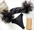 High waist bikini set Bandeau top bathing suit Mesh Ruffled sleeve swimwear women Sexy Summer Women bathers swimsuit Bella Mia