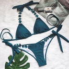 Sexy push up swimsuit Women Tie side swimwear women bikini Bathing suit Bella Mia