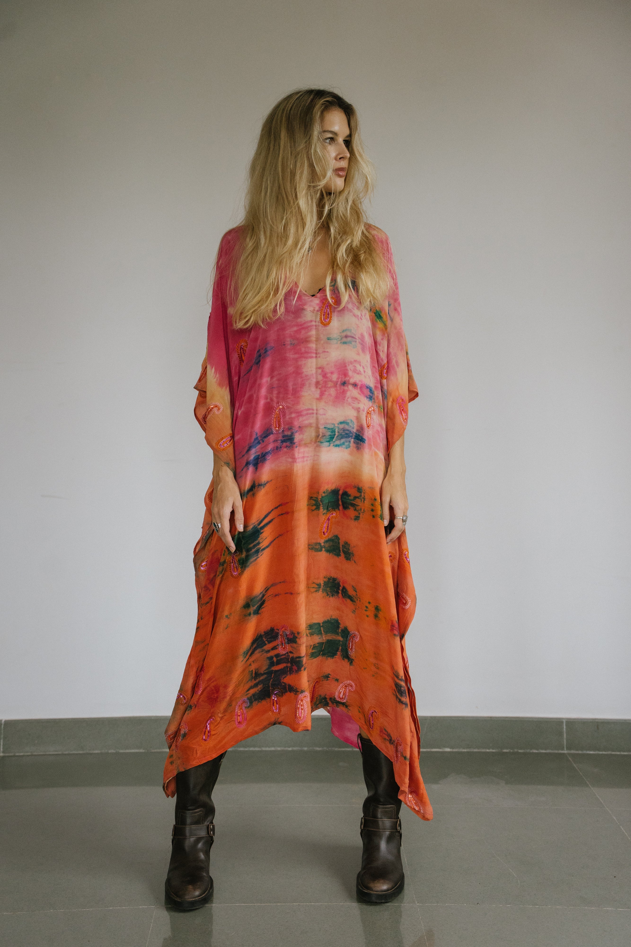 Long Caftan - Tangerine