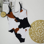 Summer Vintage print swimsuit Sexy high cut bodysuit one piece suits Swimwear women Monokini Beach wear Bella Mia