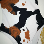 Summer Vintage print swimsuit Sexy high cut bodysuit one piece suits Swimwear women Monokini Beach wear Bella Mia