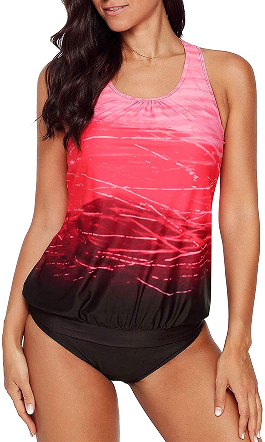 Women Split-Body Swimsuit Plus Size Swimwear Women Two-piece Belly in Bathing Suit tankini Bella Mia