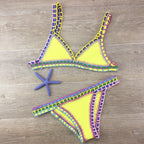 Hand Crocheted Bikini Knitted Stitching Swimsuit Set Bella Mia