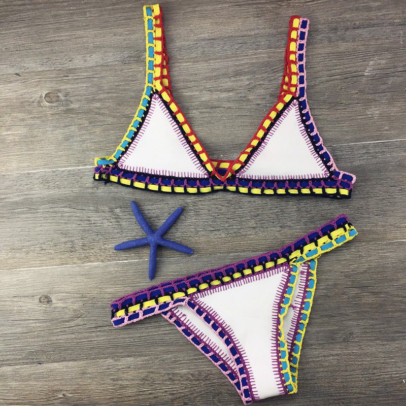 Hand Crocheted Bikini Knitted Stitching Swimsuit Set Bella Mia