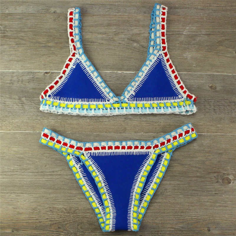 Hand Crocheted Bikini Knitted Stitching Swimsuit Set Bella Mia