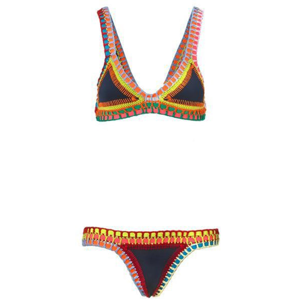 Hand Crocheted Bikini Knitted Stitching Swimsuit Set Bella Mia