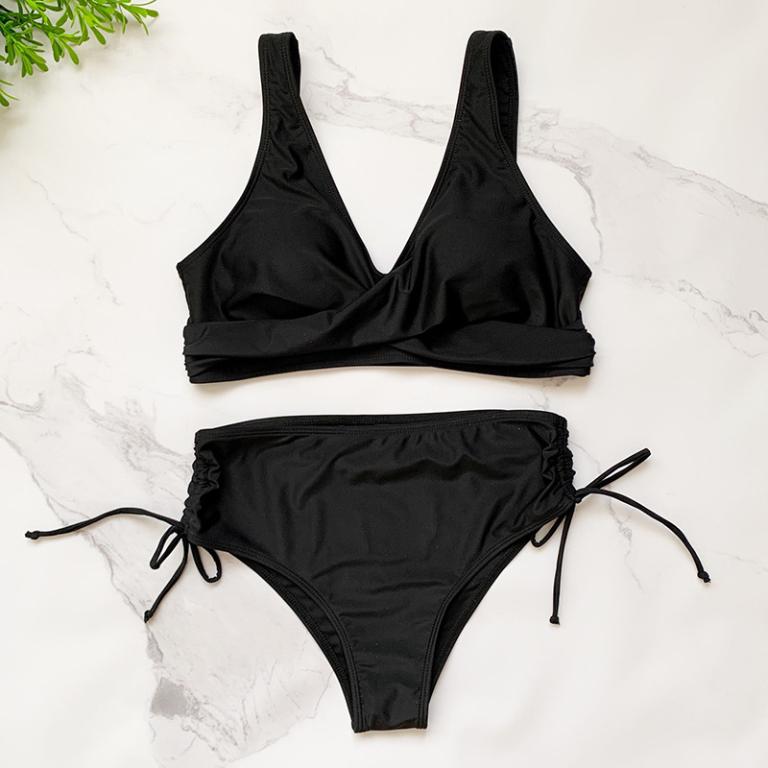 Twisted Bag Bikini Feminine High Waist Solid Color Bikini Bella Mia