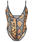 Swimwear Sexy Leopard Print Snakeskin Print One-Piece Swimsuit Zipper plus Size Women Woman Swimsuit 3 piece swimset Bella Mia