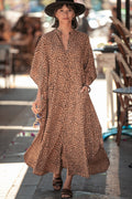 Beach Cover up Loose Button with Pocket Vacation Robe Blouse Bella Mia