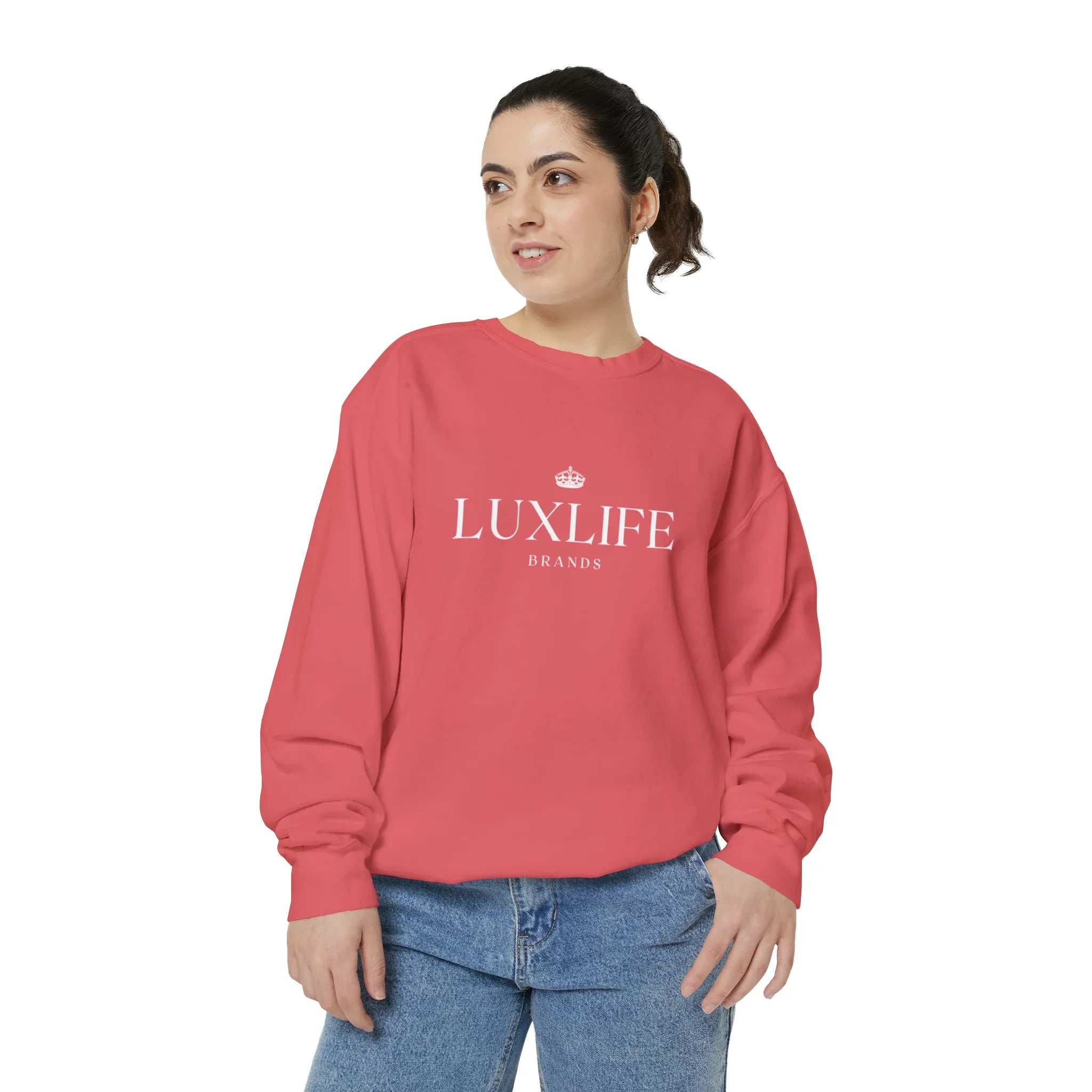 Luxlife Brands Garment-Dyed Sweatshirt Printify