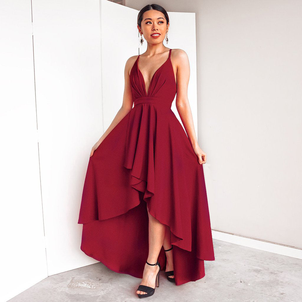 Dress Sexy V neck Strap Dress Maxi Dress Bella Mia