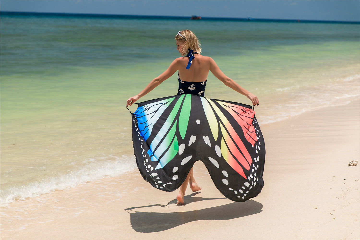 Summer Sexy Shawl Beach Dress Vacation Skirt Spaghetti Strap Floral Print Skirt Bella Mia