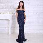Women Clothing Dress Sexy Sequined Tube Top Mopping Banquet Party Evening Dress Fishtail Dress Prom Formal Gown Bella Mia