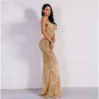 Women Clothing Dress Sexy Sequined Tube Top Mopping Banquet Party Evening Dress Fishtail Dress Prom Formal Gown Bella Mia