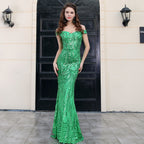 Women Clothing Dress Sexy Sequined Tube Top Mopping Banquet Party Evening Dress Fishtail Dress Prom Formal Gown Bella Mia