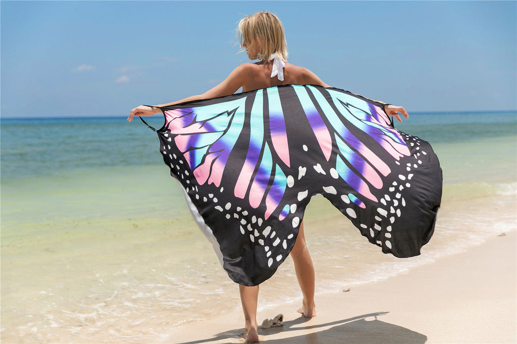 Summer Sexy Shawl Beach Dress Vacation Skirt Spaghetti Strap Floral Print Skirt Bella Mia