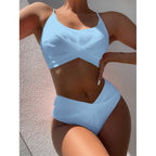 Neon green swimsuit women Sexy bandeau bikini set High cut swimwear Sport solid swimming suit Sexy bathing suit Beach wear Bella Mia