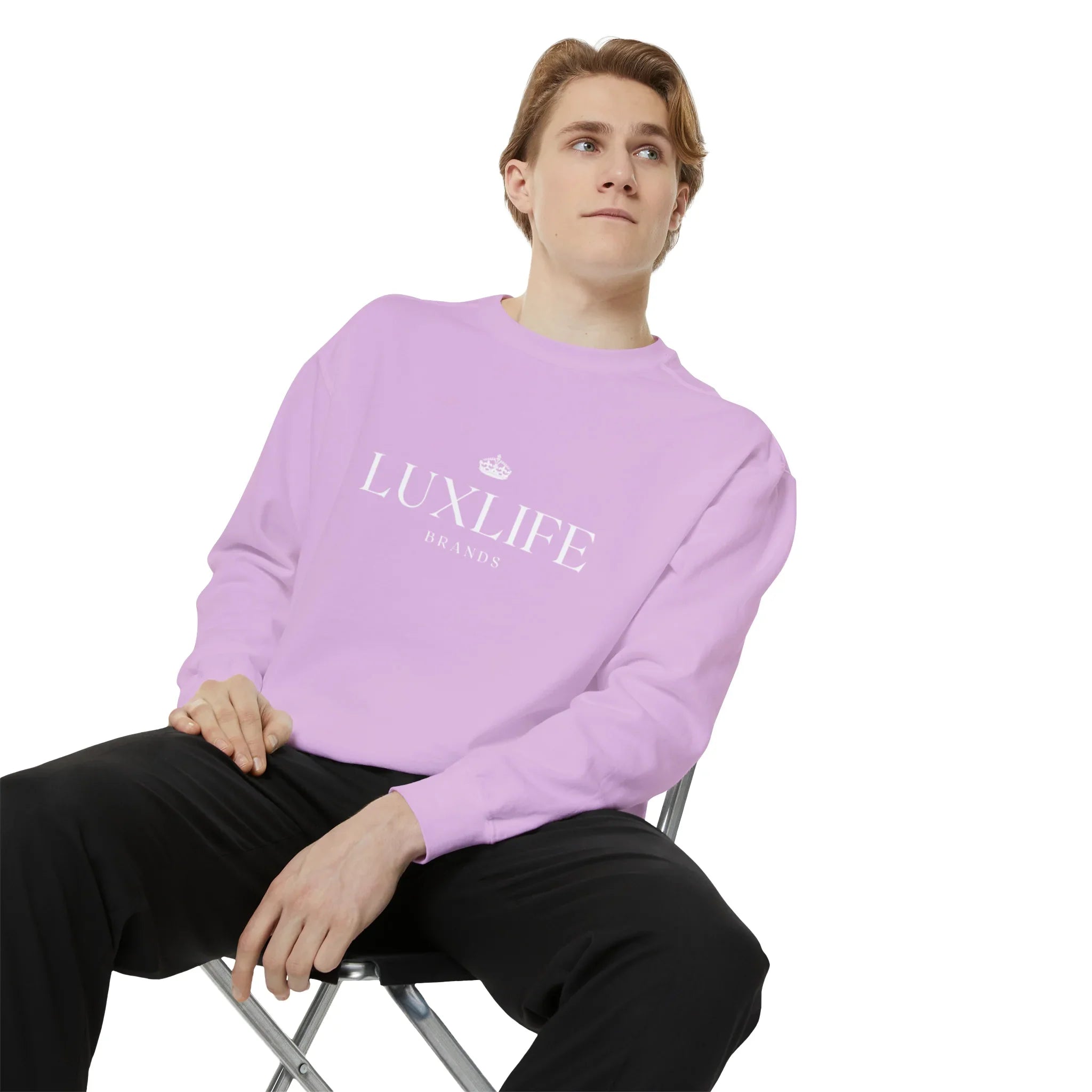 Luxlife Brands Garment-Dyed Sweatshirt Printify