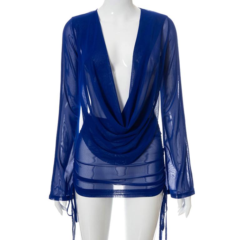 Solid Cover-Ups Women Backless Female V-Neck Women Long Beach Wear Sexy Skirt Bella Mia