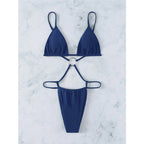 Blue Swimsuit Women Swimming Suit Triangle Swimwear Female Bandage Monokini Brazilian Bathing Suit Summer Bella Mia