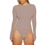 Autumn Winter Women Clothing Casual Bottoming Top Long Sleeve Tight Bodysuit Bella Mia
