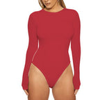 Autumn Winter Women Clothing Casual Bottoming Top Long Sleeve Tight Bodysuit Bella Mia