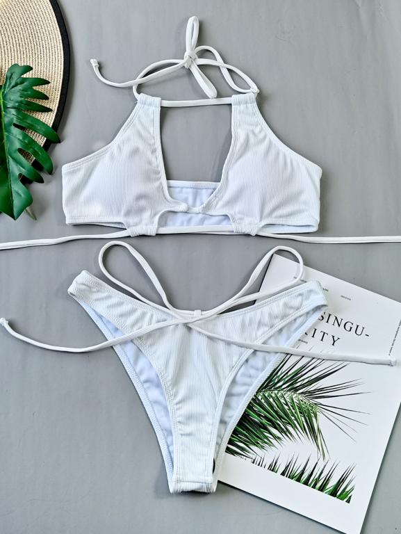 Bikinis Sexy High Cut Swimsuit Women String Lace Up Bathing Suit Swimwear Bella Mia